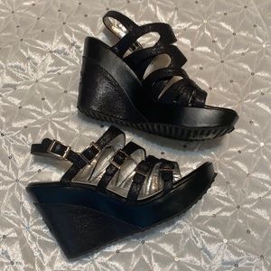 Harley Davidson Wedge Strap Sandals